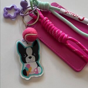 🔑Handmade Boston Terrier Cardholder and Keychain